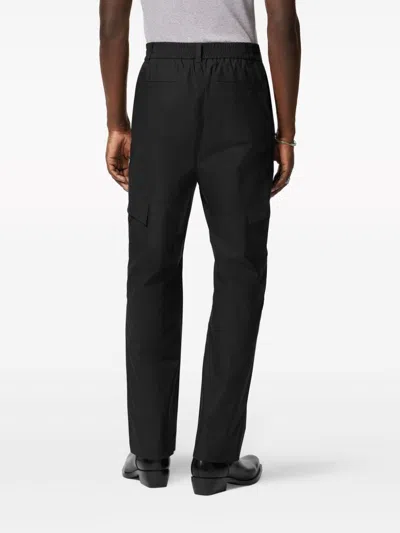 Versace Cotton-poplin Cargo Trousers In Black