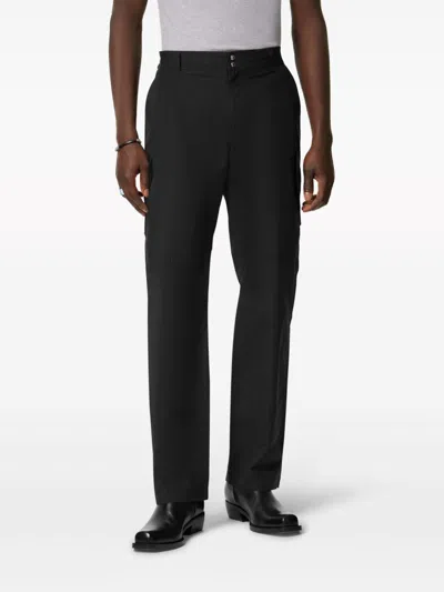 Versace Cotton-poplin Cargo Trousers In Black
