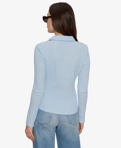 Sanctuary Women's Long Sleeve Textured Top In Blue