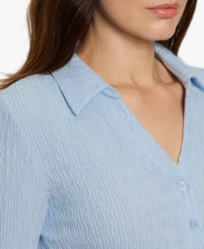 Sanctuary Women's Long Sleeve Textured Top In Blue