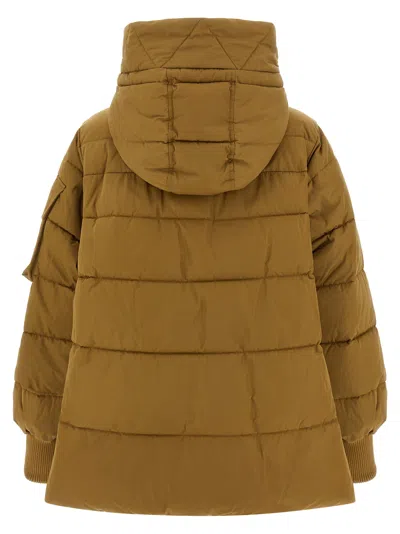 Pinko Crusca Puffer Jackets Beige In Brown