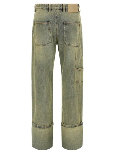 Entire Studios Cuff Surface Wave Jeans Yellow In Multi