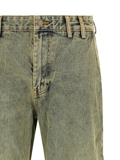 Entire Studios Cuff Surface Wave Jeans Yellow In Multi
