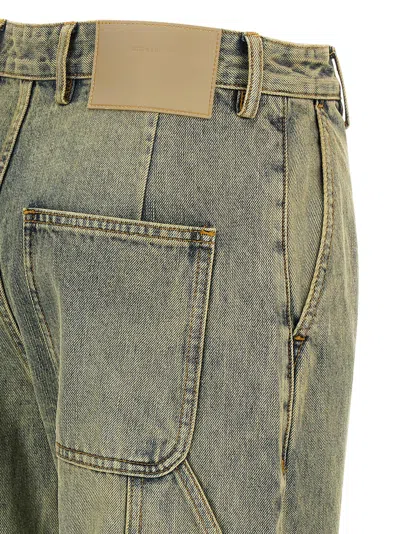 Entire Studios Cuff Surface Wave Jeans Yellow In Multi