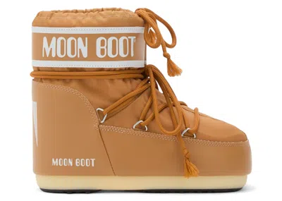 Pre-owned Moon Boot Icon Nylon Low Boot Sneakers In Cognac In Brown