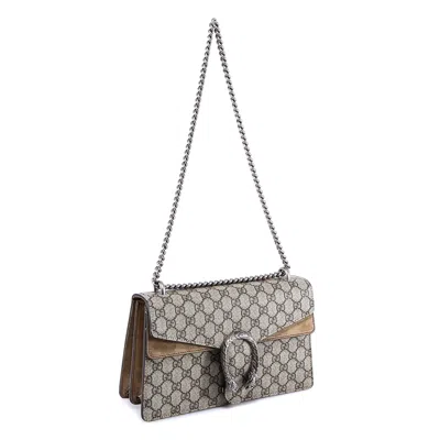 Gucci Dionysus Gg Supreme Fabric And Suede Shoulder Bag