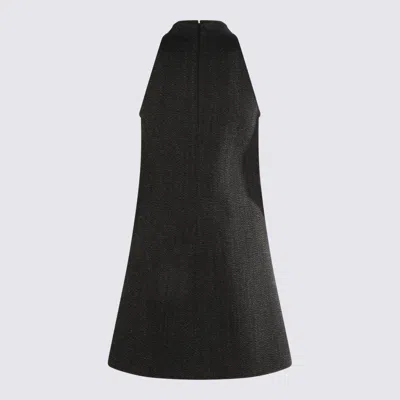 Courrèges Textured Fabric Knee Length Dress With Front Pockets In Multi