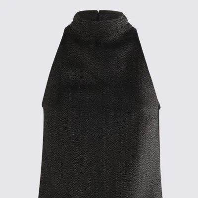 Courrèges Textured Fabric Knee Length Dress With Front Pockets In Multi