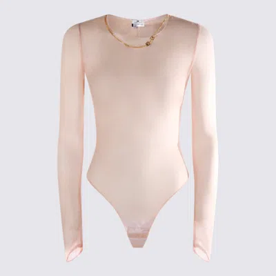 Elisabetta Franchi Sheer Fabric Long Sleeve Jumpsuits Thong Bottom