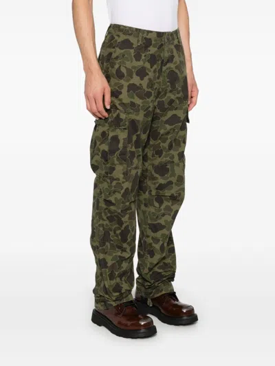 Carhartt Wip Main Duck Cargo Cotton Trousers In Green