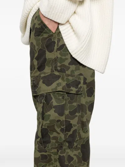Carhartt Wip Main Duck Cargo Cotton Trousers In Green