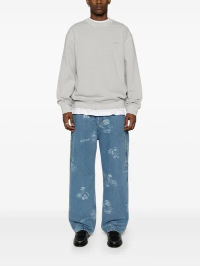 Carhartt Wip Pre Duster Script Cotton Sweatshirt In Gray