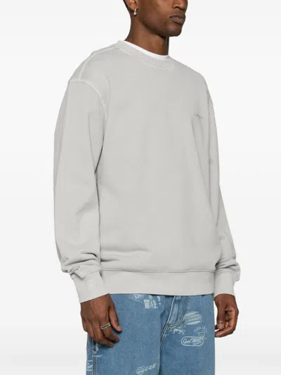 Carhartt Wip Pre Duster Script Cotton Sweatshirt In Gray