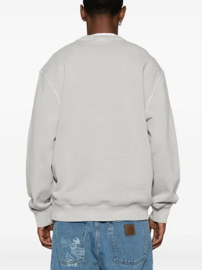 Carhartt Wip Pre Duster Script Cotton Sweatshirt In Gray