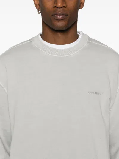 Carhartt Wip Pre Duster Script Cotton Sweatshirt In Gray