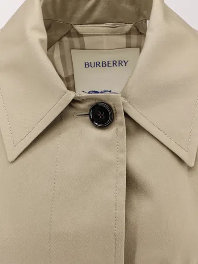 Burberry Ellingham Fit-and-flare Long Gabardine Trench Coat In Gray