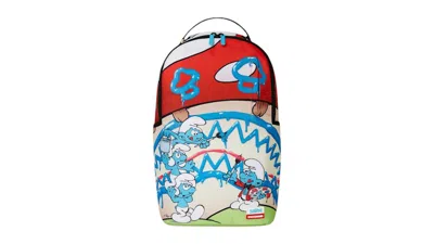 Pre-owned Sprayground Smurfs Art Party Backpack In Multi
