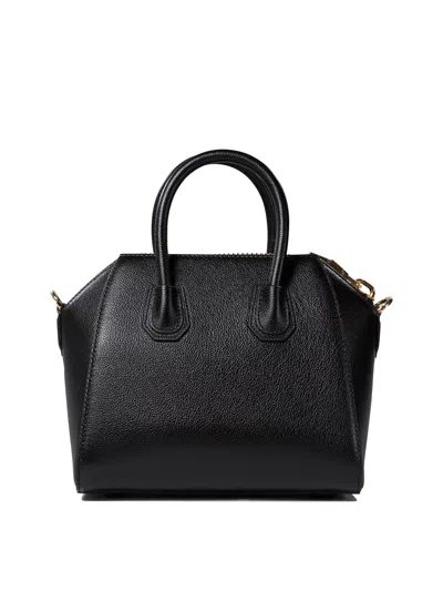 Givenchy Structured Mini Handbag In Full Grain Leather In Black