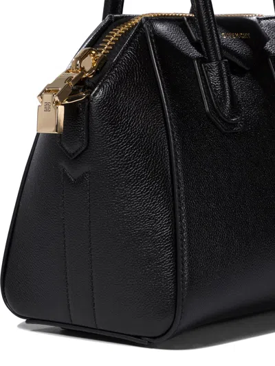 Givenchy Structured Mini Handbag In Full Grain Leather In Black