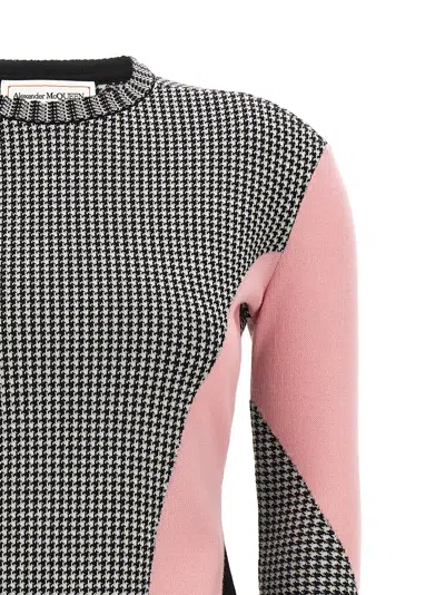 Alexander Mcqueen Houndstooth Sweater Sweaters And Cardigans Multicolor In Multi