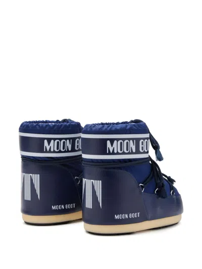 Moon Boot Stivaletti Icon Low In Nylon Blu Unisex In Blue