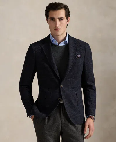 Polo Ralph Lauren Check-pattern Buttoned Blazer In Black