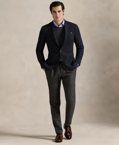 Polo Ralph Lauren Check-pattern Buttoned Blazer In Black