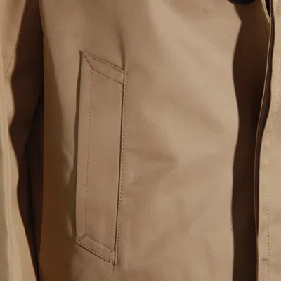 Sacai Hooded Quilted Front Pockets Jacket In Brown