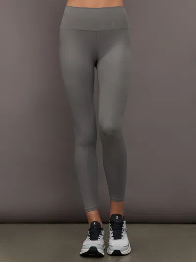 Carbon38 High Rise Legging In Ribbed Melt In Gray
