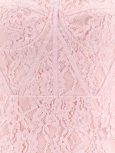 Self-portrait Lace Embellished Midi Dress In Pink
