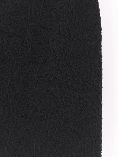 Alexander Mcqueen Lace Dress With Cotton Inserts And Organic Silk In Black