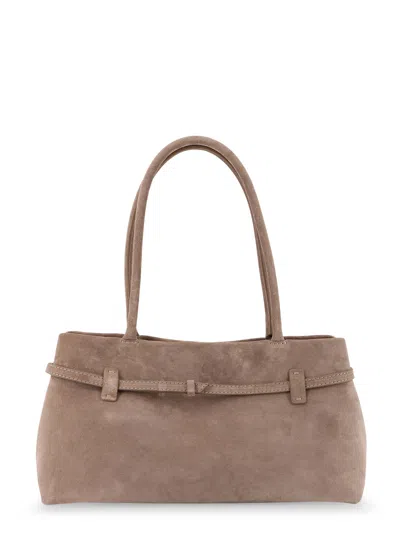 Manu Atelier Le Cambon East West Suede Shoulder Bag