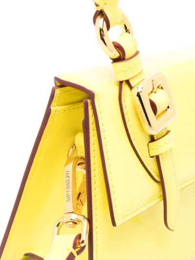 Jacquemus Le Chiquito Moyen Boucle Leather Handbag In Yellow