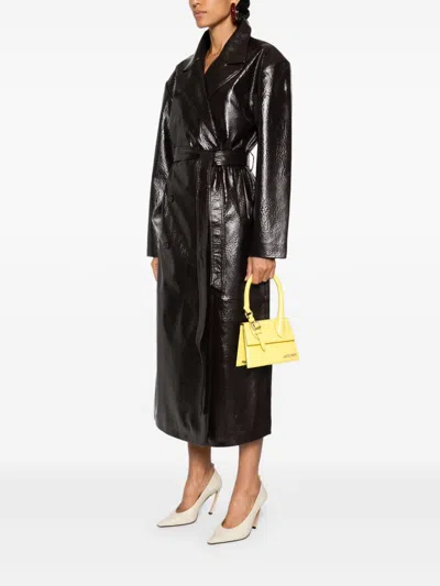 Jacquemus Le Chiquito Moyen Boucle Leather Handbag In Yellow