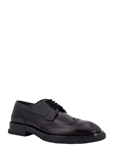 Alexander Mcqueen Alexander Mc Queen Textured Derby Shoes In Black