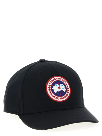 Canada Goose Logo Embroidery Cap Hats Black In Black