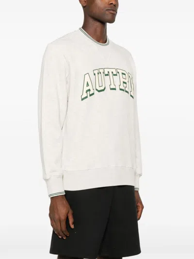Autry Logo Jersey Sweatshirt In White