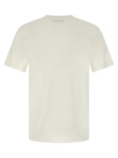 Moncler Cotton Jersey T-shirt With Contrasting Logo Patch In White