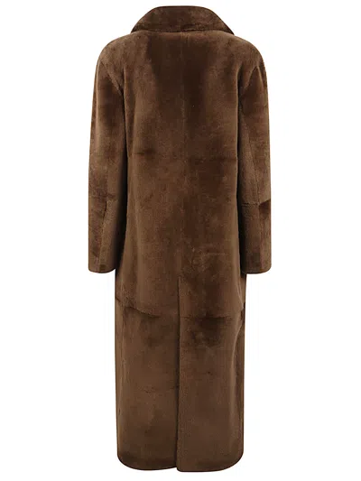 Furling By Giani Long Coat In Brown