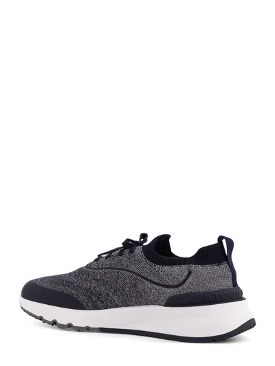 Brunello Cucinelli Runners In Techno Cotton Knit With Termonastrature Shoes In Gray