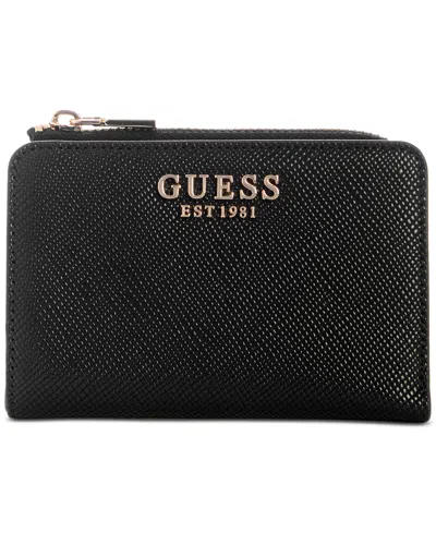 Guess Laurel Ii Zip Around Card Case In Black