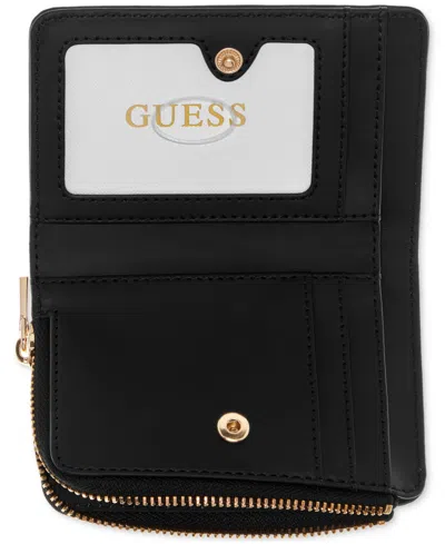 Guess Laurel Ii Zip Around Card Case In Black