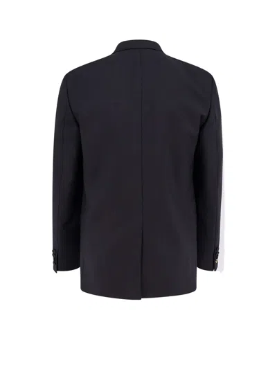 Gucci Mohair And Wool Tuxedo With Gg Metal Button Detail In Neutral