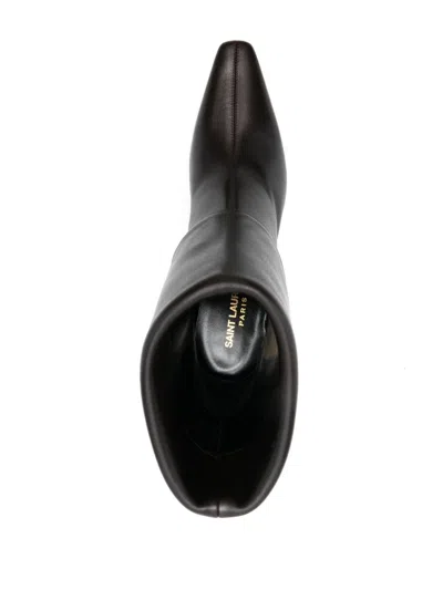 Saint Laurent Niki Smooth Leather Ankle Boots Shoes