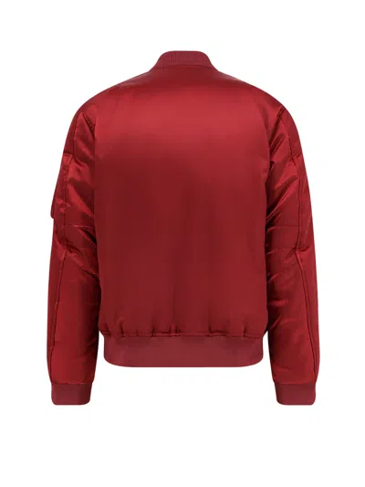 Gucci Rosso Ancora Bomber In Heavy Nylon Canvas Men In Red