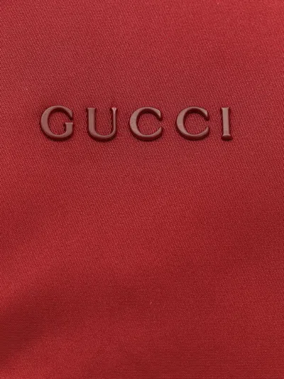 Gucci Rosso Ancora Bomber In Heavy Nylon Canvas Men In Red
