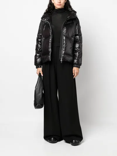 Woolrich Nylon Down Jacket In Black