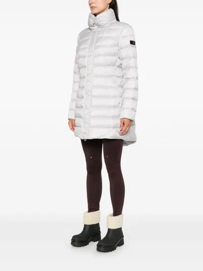 Peuterey Nylon Midi Down Jacket In White