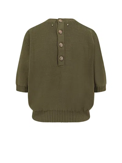 Golden Goose Deluxe Brand Button Detailed Knitted Top In Green