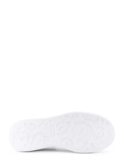 Alexander Mcqueen Chunky Leather Sneakers Featuring Perforated Profiles In White